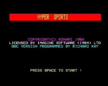 Hyper Sports (1984)(Imagine)[b2][HSLOAD] screen shot title